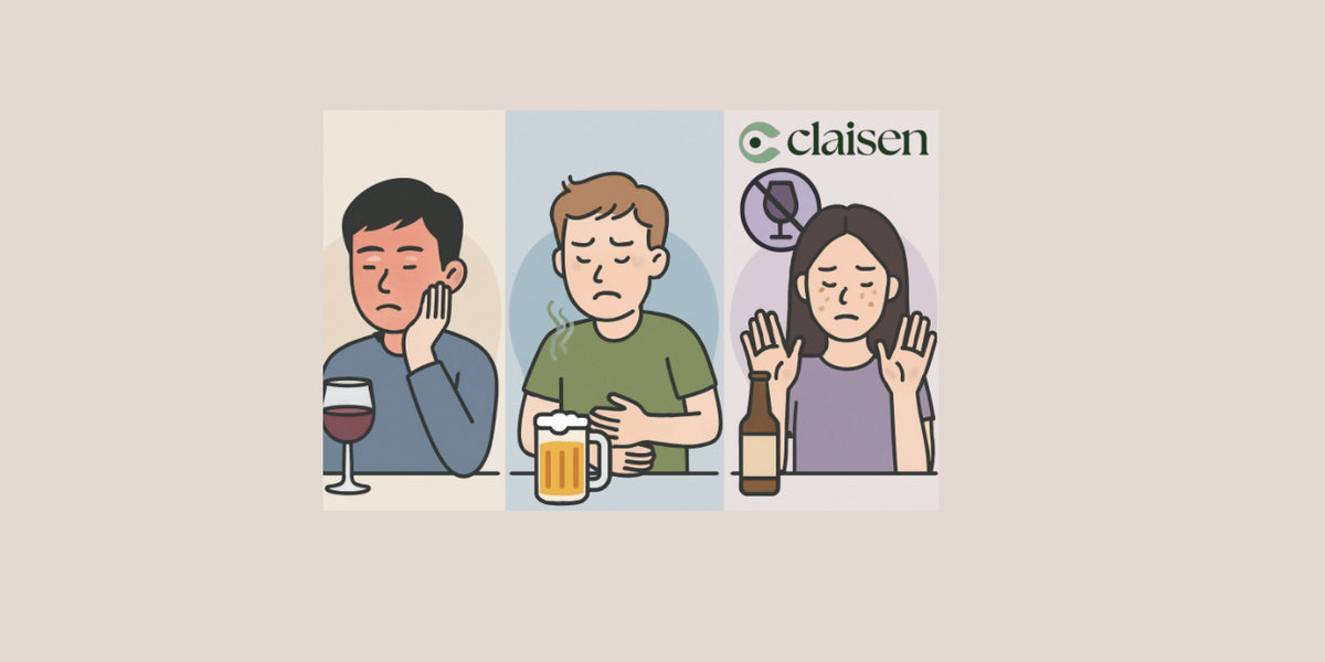 people suffering from alcohol allergy, alchol intolerance and asian flush