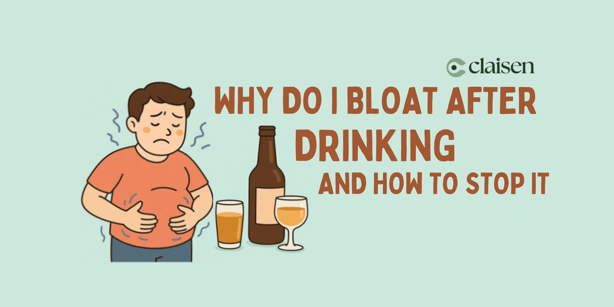 Man with alcohol bloating