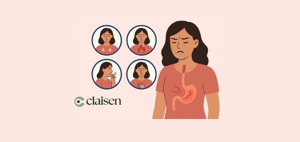 women suffering from GERD symptoms