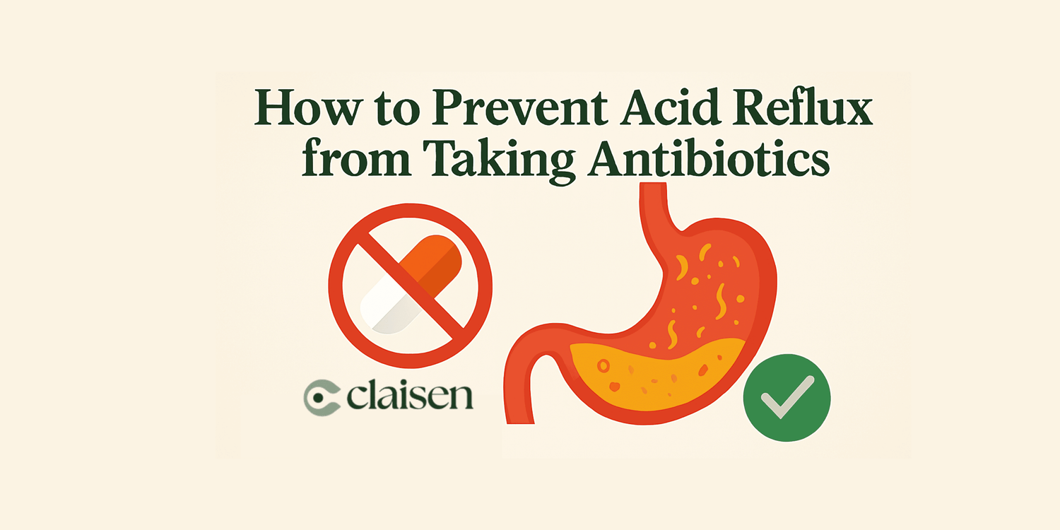 prevent acid reflux from taking antibiotics 