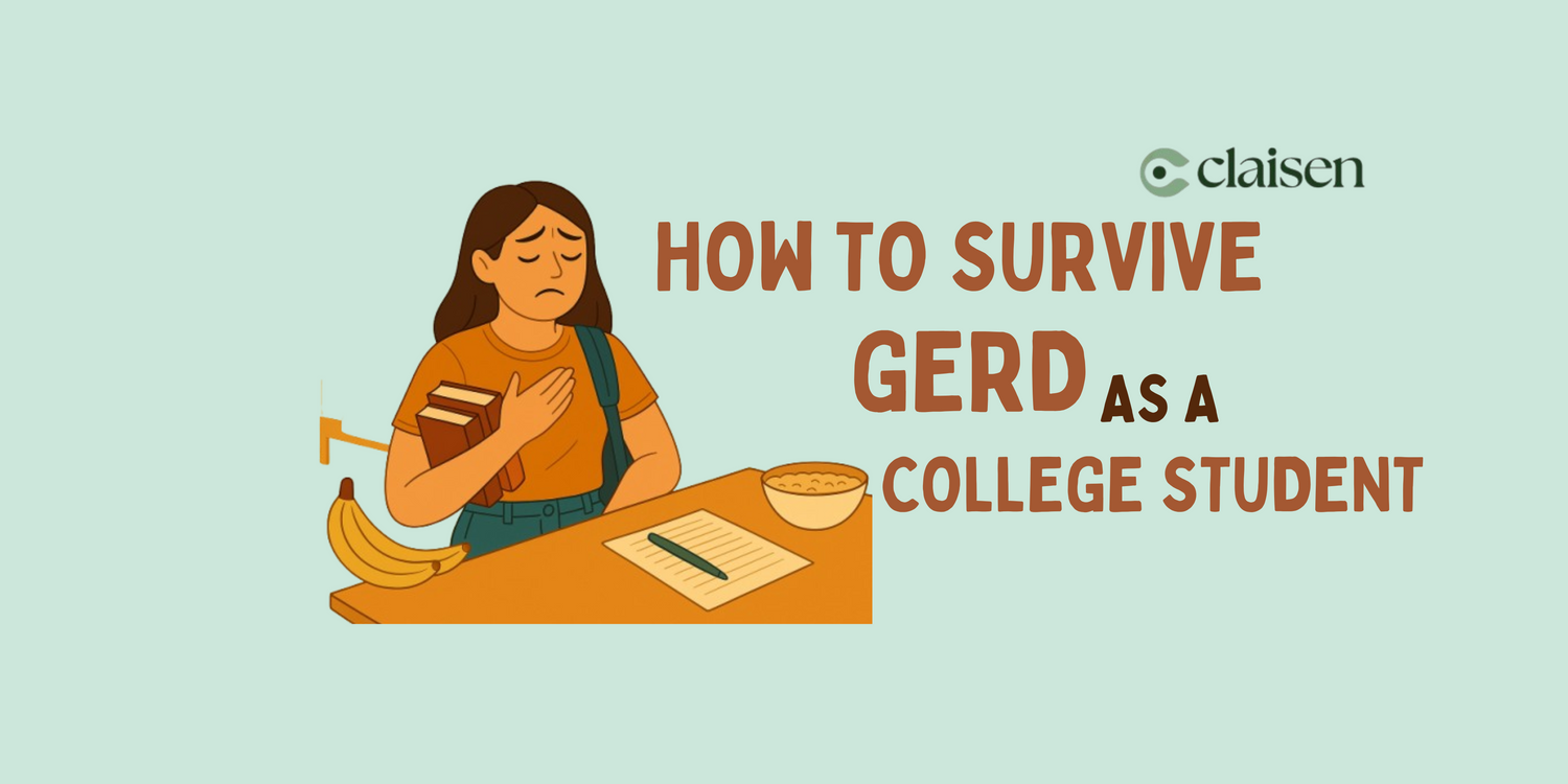 college girl suffering from GERD