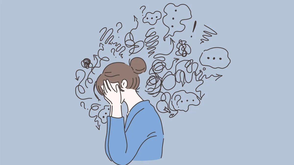 An image of a stressed girl.